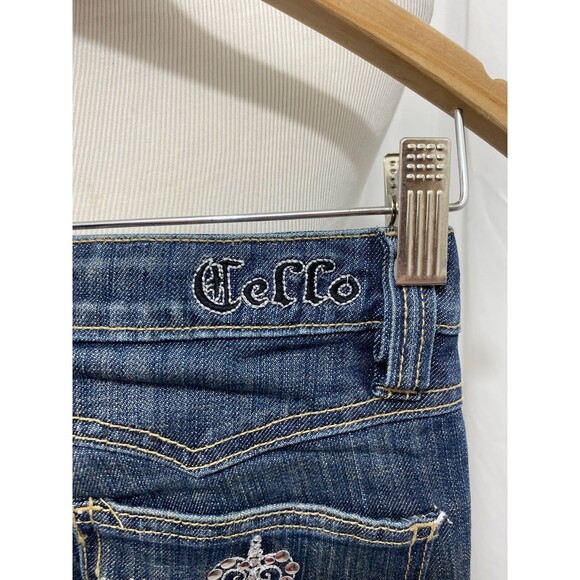 Cello Woman’s Jean's Blue Denim Straight Slim Leg 5-Pocket Size 0 x 32 - Picture 8 of 12